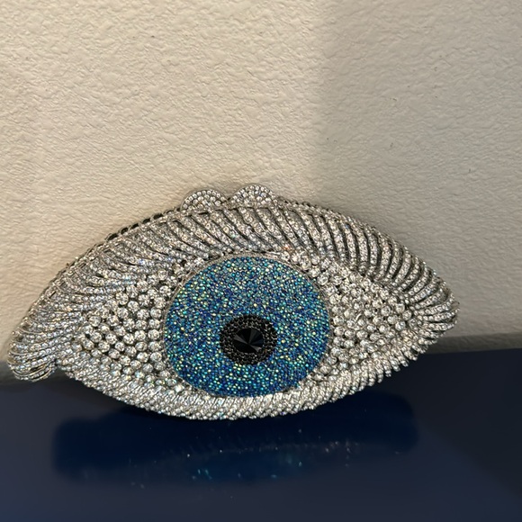 NWOT Irene Erika evil eye crystal clutch - Picture 2 of 3